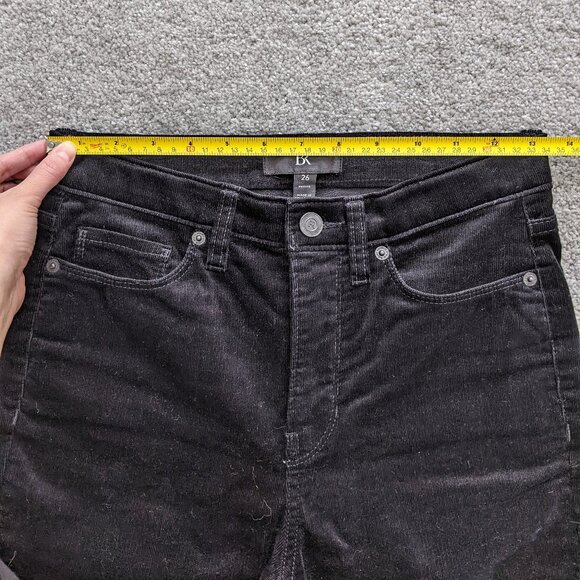 Banana Republic Black high-rise ankle-length petite slim corduroy pants - Picture 8 of 15